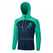 Jaqueta Hoodie Barcelona 2023-2024 Azul Y Verde