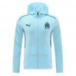 Jaqueta Hoodie Olympique Marsella 2024-2025 Azul