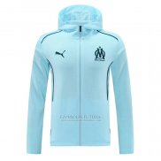Jaqueta Hoodie Olympique Marsella 2024-2025 Azul
