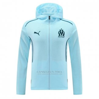 Jaqueta Hoodie Olympique Marsella 2024-2025 Azul