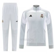 Jaqueta de Treinamento Real Madrid 2025-2026 Cinza Branco