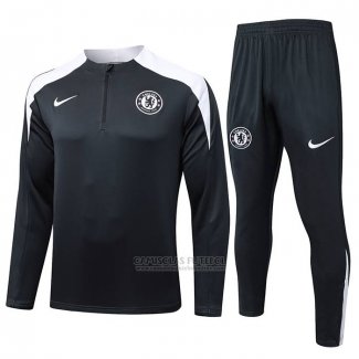 Sueter de Treinamento Chelsea Crianca 2025-2026 Preto