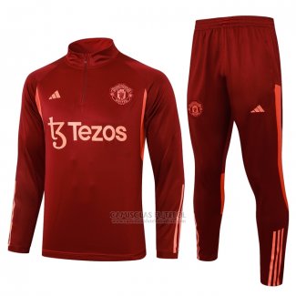 Sueter de Treinamento Manchester United 2023-2024 Vermelho