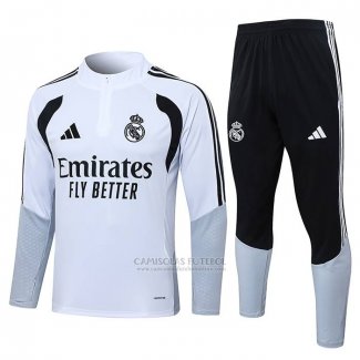 Sueter de Treinamento Real Madrid Crianca 2026-2027 Branco