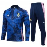 Sueter de Treinamento Real Madrid Dragon Crianca 2024-2025 Azul