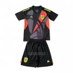 Camisola Espanha Goleiro Crianca 2024 Preto