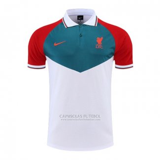 Camisola Polo del Liverpool 2022-2023 Verde Branco Vermelho