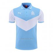 Camisola Polo del Olympique Marsella 2022-2023 Azul Y Branco