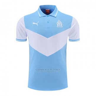 Camisola Polo del Olympique Marsella 2022-2023 Azul Y Branco