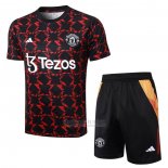 Fato de Treino Manchester United Manga Curta 2024-2025 Vermelho - Calcas Curta