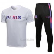 Fato de Treino Paris Saint-Germain Jordan Manga Curta 2021-2022 Branco