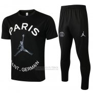 Fato de Treino Paris Saint-Germain Manga Curta 2021-2022 Preto