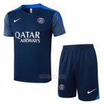 Fato de Treino Paris Saint-Germain Manga Curta 2025-2026 Azul - Calcas Curta