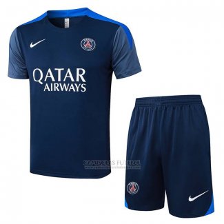 Fato de Treino Paris Saint-Germain Manga Curta 2025-2026 Azul - Calcas Curta