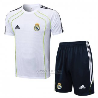 Fato de Treino Real Madrid Manga Curta 2025-2026 Branco - Calcas Curta