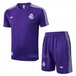 Fato de Treino Real Madrid Manga Curta 2025-2026 Purpura - Calcas Curta