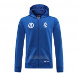 Jaqueta Hoodie Real Madrid 2022-2023 Azul