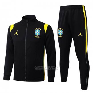 Jaqueta de Treinamento Brasil Crianca 2026-2027 Preto Amarelo