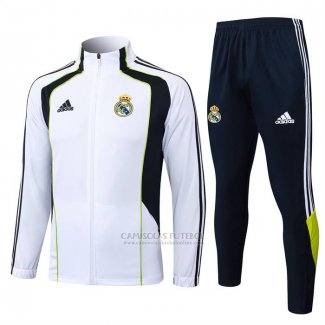 Jaqueta de Treinamento Real Madrid Crianca 2025-2026 Branco Preto