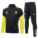 Jaqueta de Treinamento Real Madrid Crianca 2025-2026 Cinza Amarelo