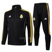 Jaqueta de Treinamento Real Madrid Crianca 2025-2026 Preto Amarelo