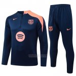 Sueter de Treinamento Barcelona Crianca 2025-2026 Azul Laranja