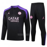 Sueter de Treinamento Paris Saint-Germain Jordan Crianca 2024-2025 Preto