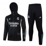 Sueter de Treinamento Real Madrid Crianca 2023-2024 Preto Y Branco