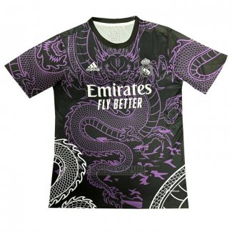 Tailandia Camisola Real Madrid Dragon 2024-2025 Preto Purpura