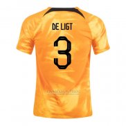 Camisola Holanda Jogador de Ligt 1º 2022