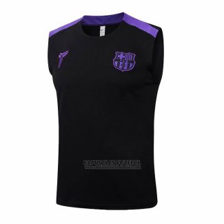 Camisola de Treinamento Barcelona Sin Mangas 2025-2026 Preto Purpura