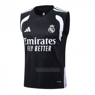 Camisola de Treinamento Real Madrid Sin Mangas 2025-2026 Preto