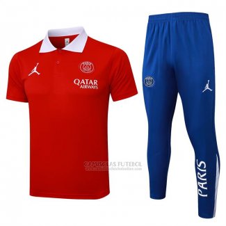 Conjunto Polo del Paris Saint-Germain 2024-2025 Vermelho