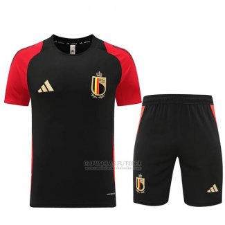 Fato de Treino Belgica Manga Curta 2024-2025 Preto - Calcas Curta