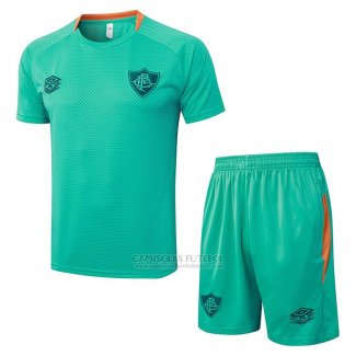 Fato de Treino Fluminense Manga Curta 2025-2026 Verde - Calcas Curta