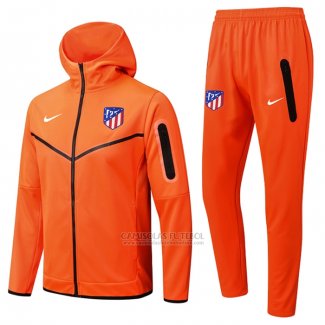 Fato de Treino Hoodie Atletico Madrid 2022-2023 Laranja