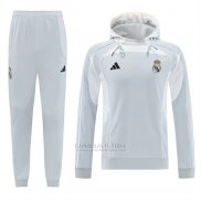 Fato de Treino Hoodie Real Madrid 2025 Cinza