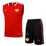 Fato de Treino Manchester United Sem Mangas 2025-2026 Vermelho