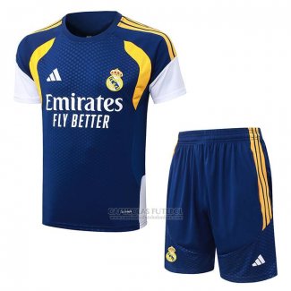 Fato de Treino Real Madrid Manga Curta 2026-2027 Azul - Calcas Curta