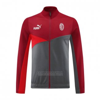Jaqueta AC Milao 2024-2025 Vermelho Cinza