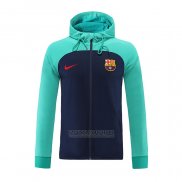 Jaqueta Hoodie Barcelona 2022-2023 Verde Y Azul