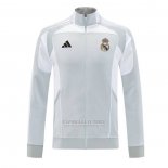 Jaqueta Real Madrid 2025-2026 Cinza Branco