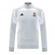 Jaqueta Real Madrid 2025-2026 Cinza Branco