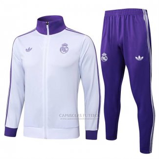 Jaqueta de Treinamento Real Madrid 2024-2025 Branco Purpura