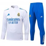 Sueter de Treinamento Real Madrid 2025-2026 Branco Azul