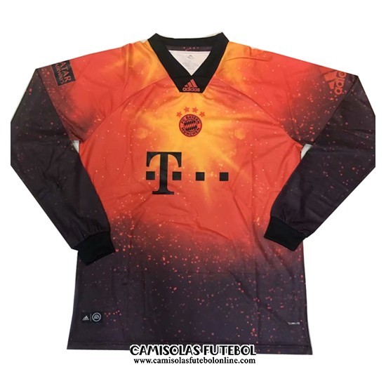 Camisola Bayern de Munique EA Sports Manga Comprida 2018 ...