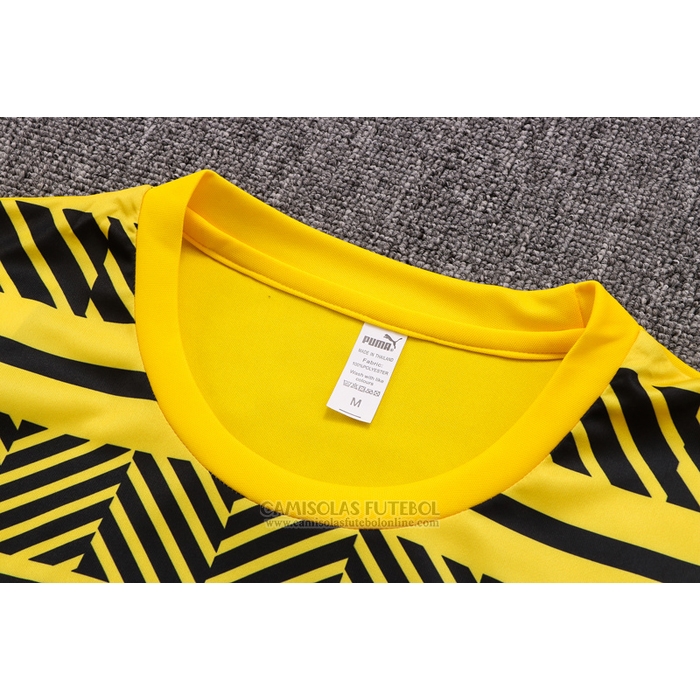 Fato de Treino Dortmund Manga Curta 2022-2023 Amarelo - Calcas Curta