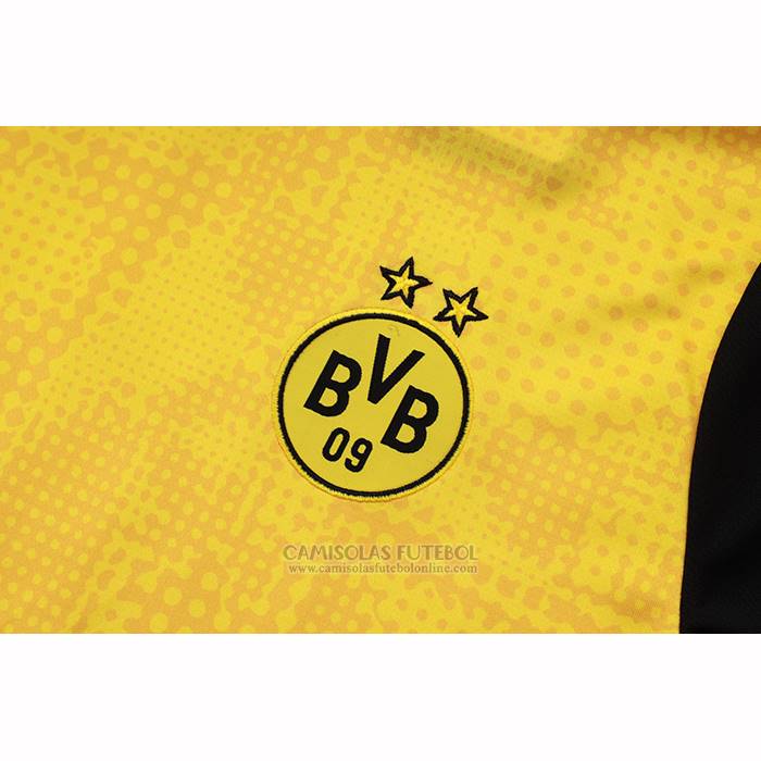 Fato de Treino Dortmund Manga Curta 2025-2026 Amarelo - Calcas Curta